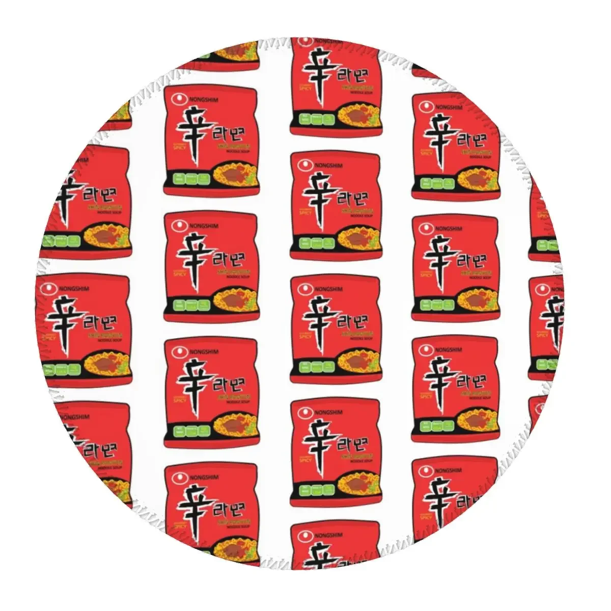 Nongshim Shin Ramyun Round Mouse Pad Computer Keyboard Mouse Mat Gaming Laptop Desk Mat Office Accessories Table Mats