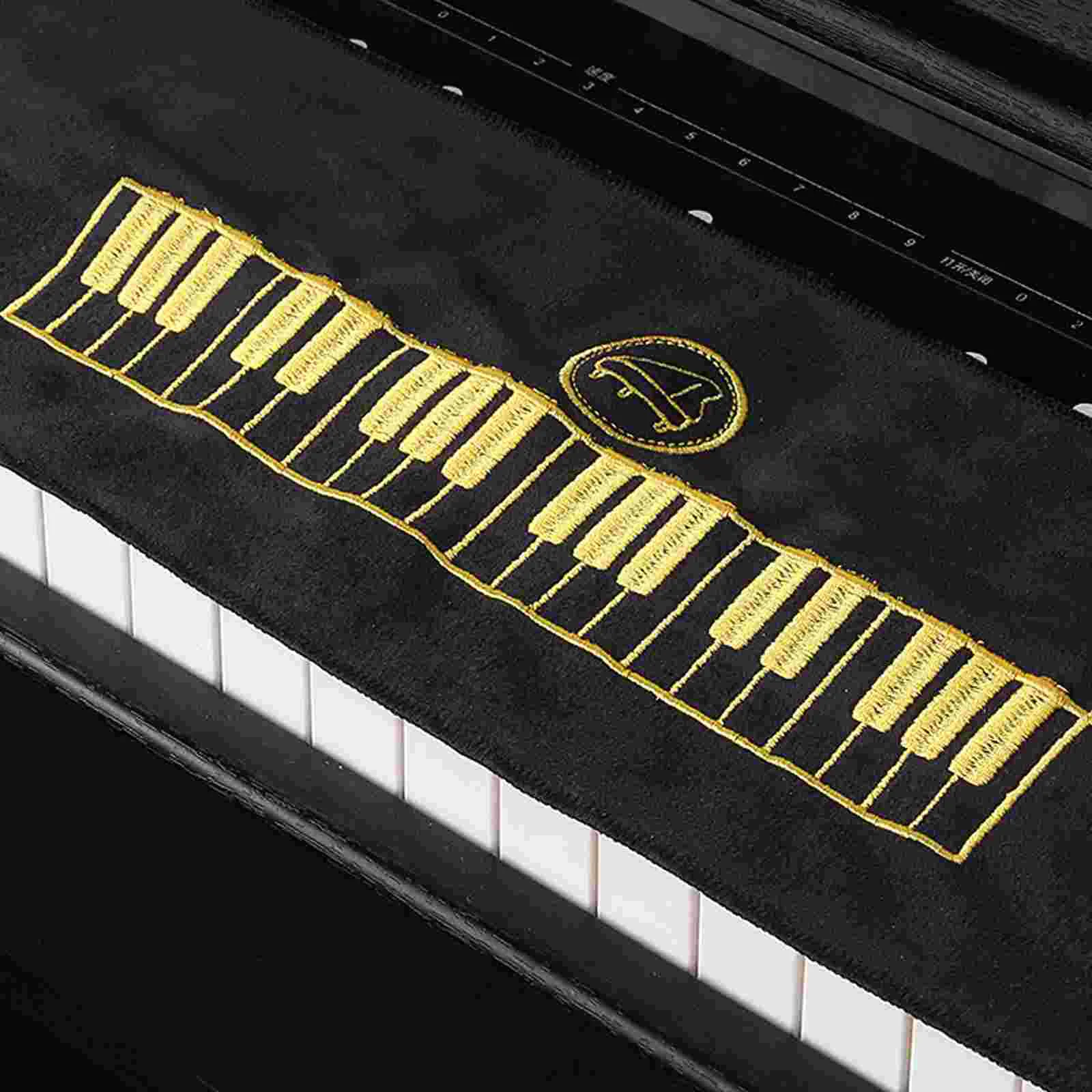 Piano Dust Cover Keyboard Covers Foldable Cloth Supply Anti-scratch Protector Durable Cloths Fluff Sticker