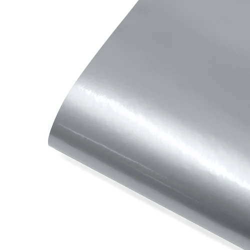 Imagen 2 del producto Pegatina plateada brillante para coche, película de vinilo que cambia de Color, película de PVC sin burbujas, calcomanía para envolver el coche, accesorios para decoración de coche