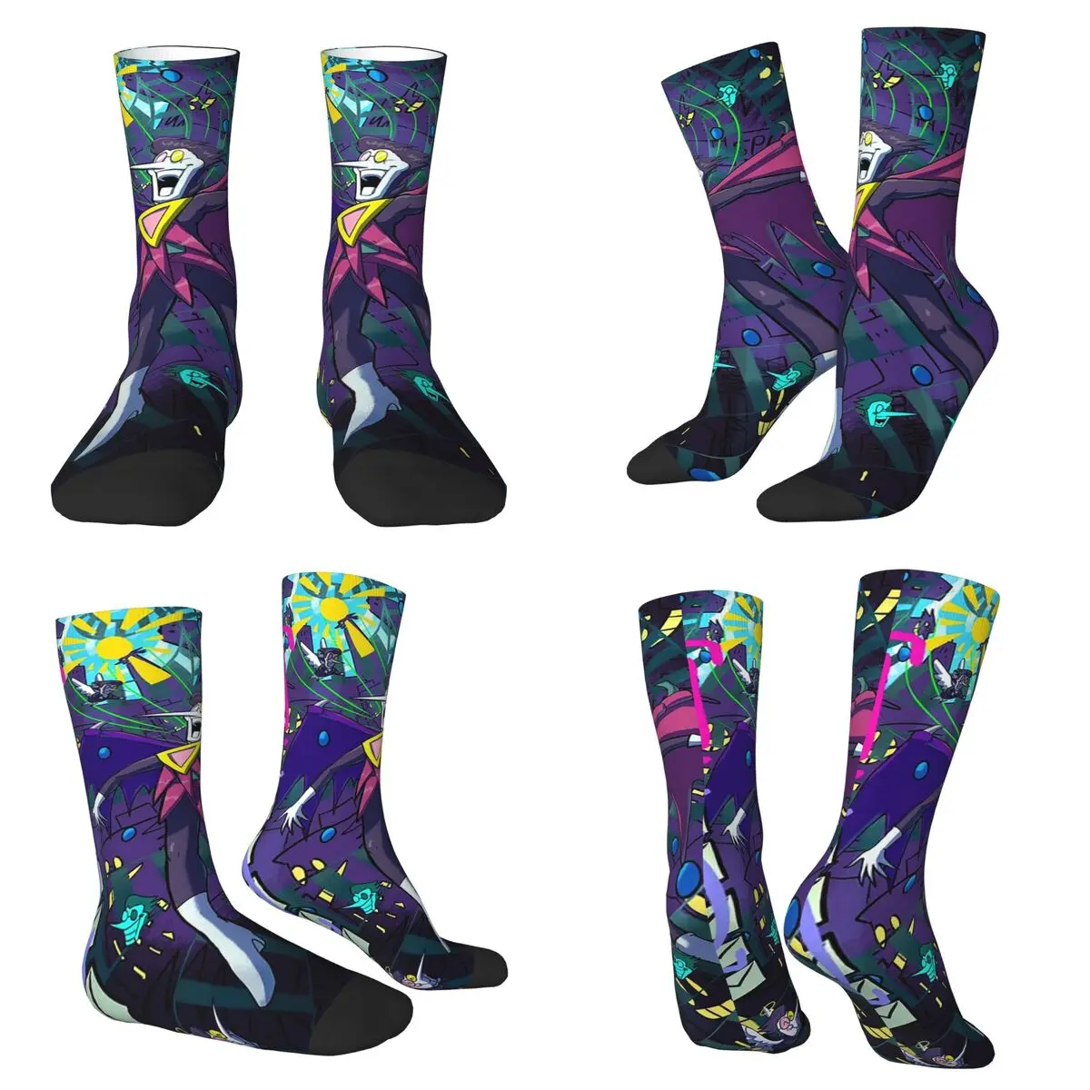 

Deltarune Chapter Spamto Game Big Shot Socks Harajuku Sweat Absorbing Stockings All Season Long Socks for Unisex Valentine's Day