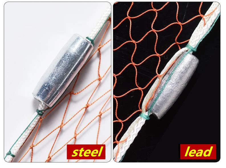 Redfish Hand Cast Net Lead Sinker Rust-free Pendants Fishing Nets Hand Throw Net Pendant Perforated GillNet Sinker