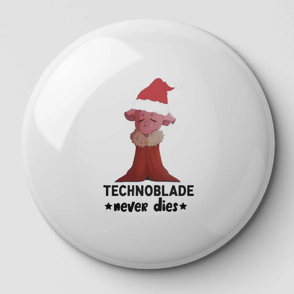 Technoblade Never Dies The Blade Ask Soft Button Pin Customizable Lover Fashion Hat Women Metal Brooch Creative Cartoon Gift