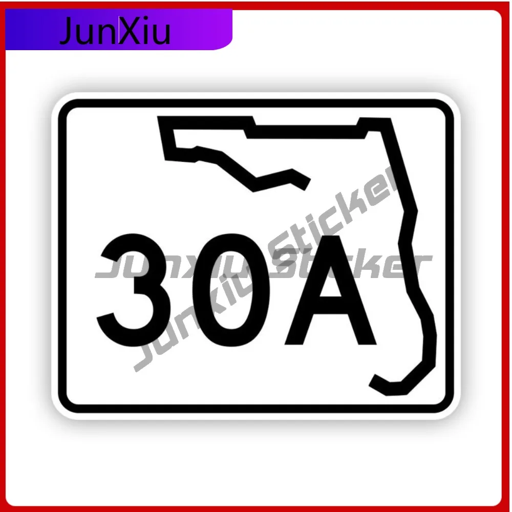 

Florida State Road Weather Resistant Sun Resistant Cartoon For Rear Windshield Car Window Helmet Easy To Remove Self Adhesive