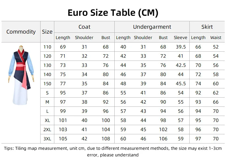 أزياء الهالوين للعب أزياء مولان التأثيرية Ay Mulan Cos Tume Mulans Costu Me Cos مهرجان الأزياء