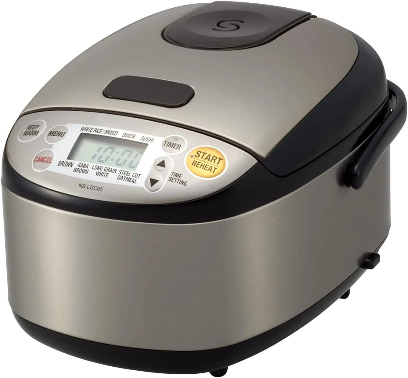 NS-LGC05XB Micom Rice Cooker & Warmer, 3-Cups (uncooked), Stainless Black