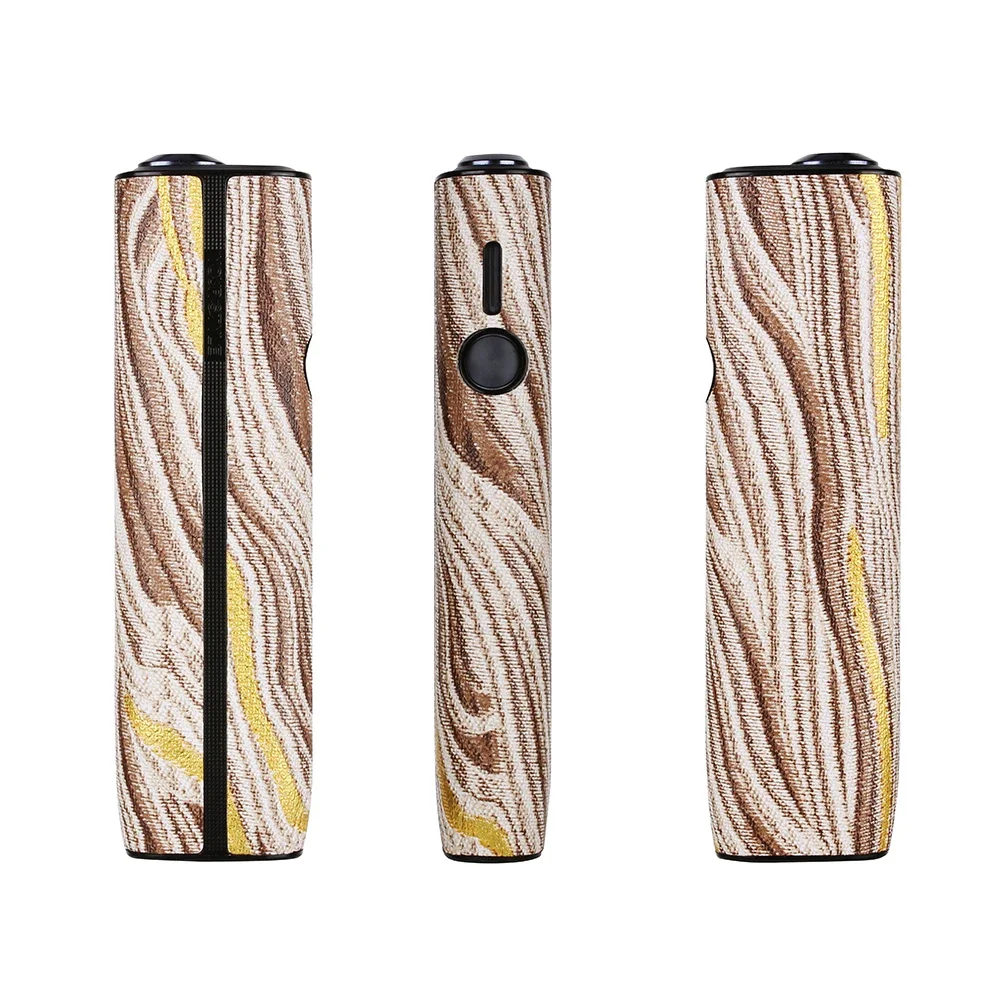 Multi-Color Woodgrain Cover for IQOS Iluma One - Blue/Yellow & Gray/Yellow Styles Anti-Scratch Surface for Iqos 7 Accesorios