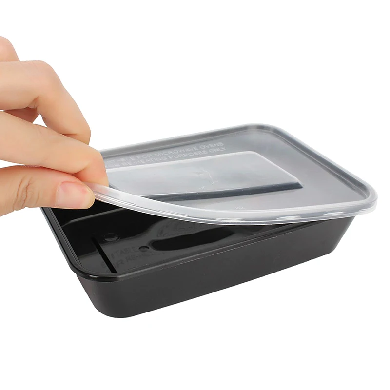 10 Pcs Microwavable Food Meal Storage Containers Reusable Lunch Boxes Bento Box