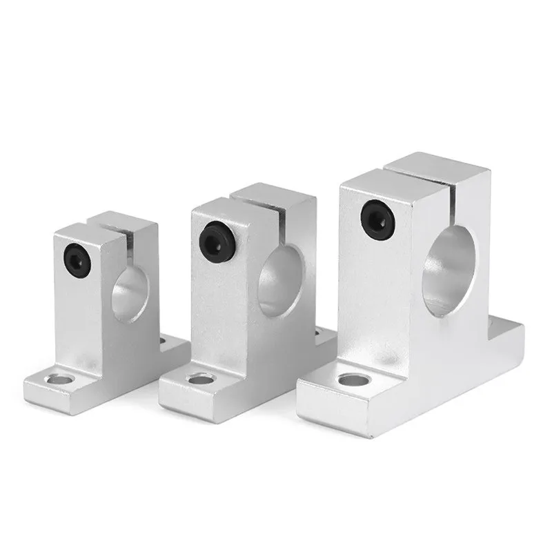 SK8-SK60 Vertical Linear Shaft Support Block Aluminum Alloy Optical Axis Fixing Bracket Sizes 8/10/12/13/16/20/25/30/35/40/50/60