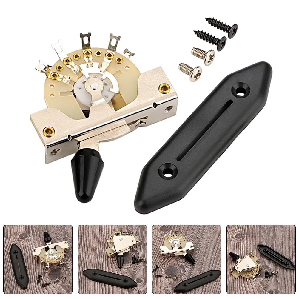 

Guitar Switch Accessories Electric 5-way Toggle Component Guard Plates Lever Zinc Alloy Supply