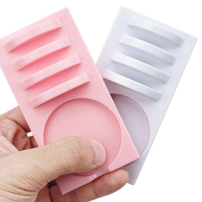 1 Pcs 2 In 1 Eyelash Extension Plate Tray Grafting False Lashes Holder Glue Pallet Board Stand Pad