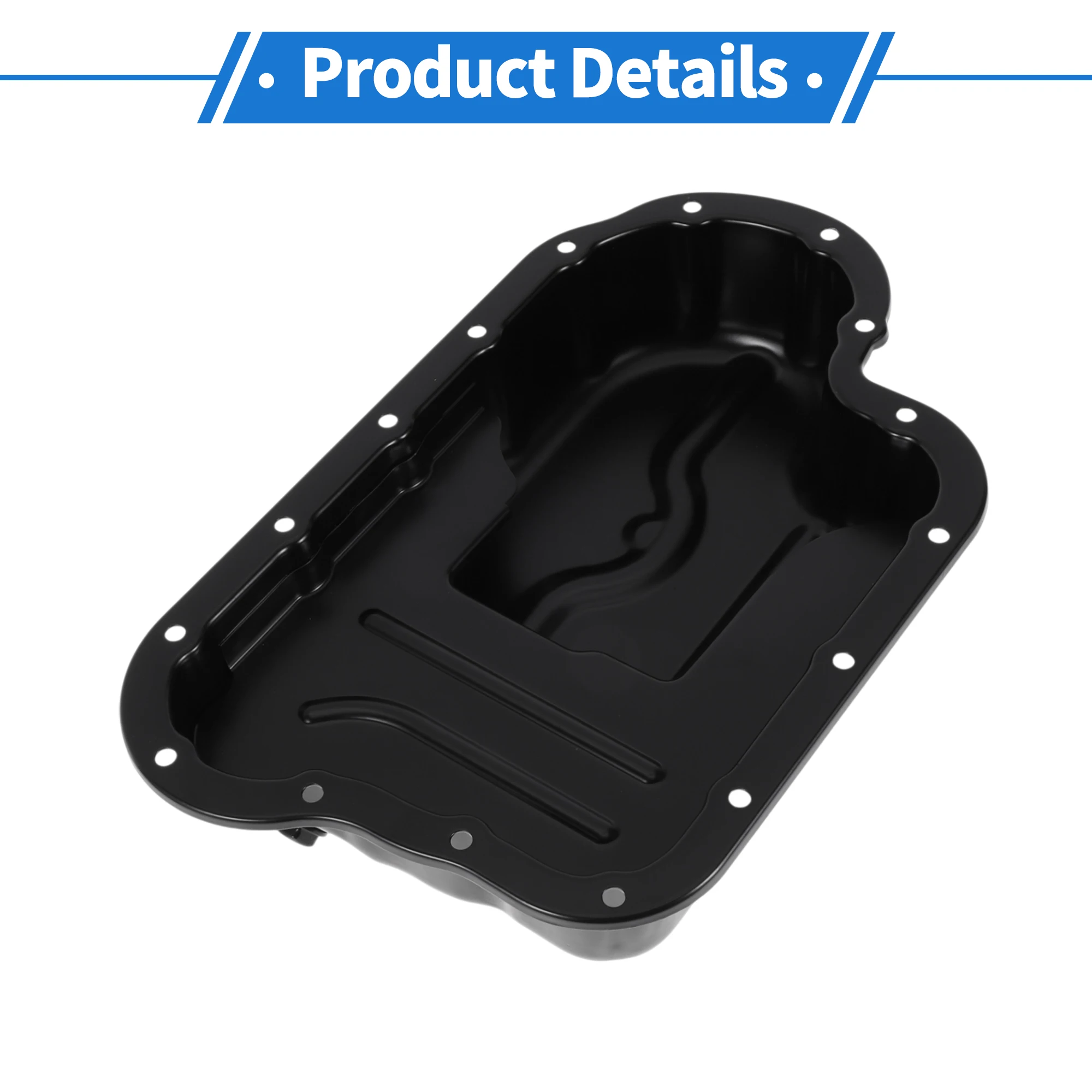 

UXCELL No.215102C000 Engine Oil Pan Oil Pan Sump Transmission Oil Pan for Hyundai for Genesis Coupe 2010-2014 L4 2.0L Iron Black