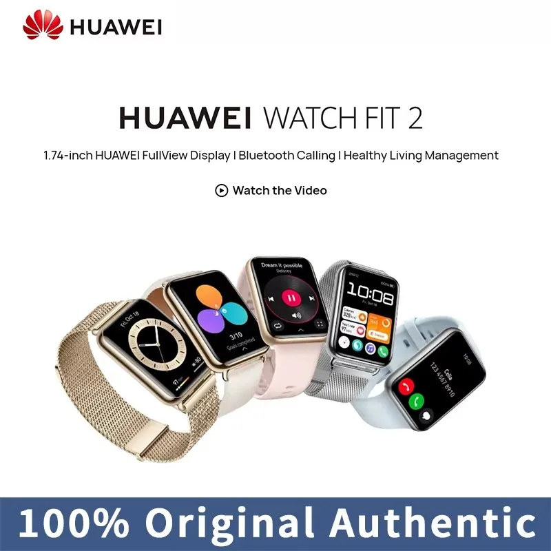 

Оригинальные часы HUAWEI FIT 2, 1,74-дюймовый дисплей HUAWEl FullView l Bluetooth-вызовы l Управление здоровым живым способом