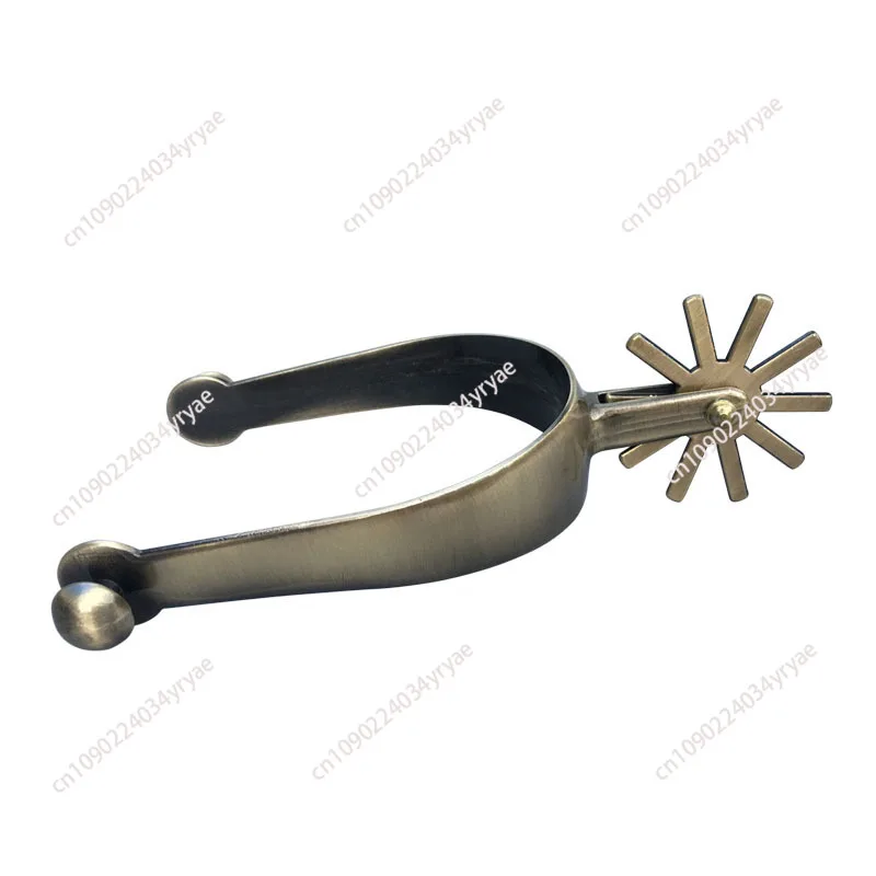 

Zinc Alloy Spurs Long Head Gear Western Spurs Gold Thickened Knight Gear Spurs