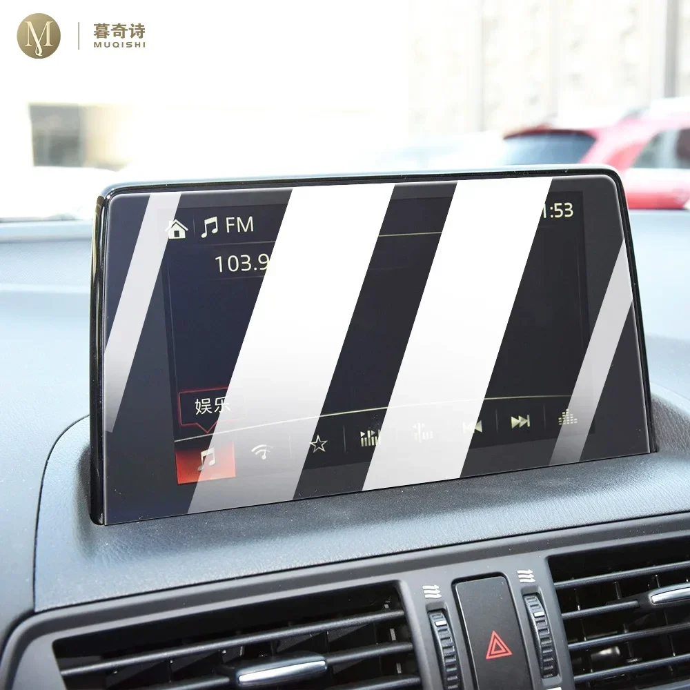 

MUQSHI LCD screen Anti fingerprint glare 9H tempered glass Car navigation screen protector film refit For Mazda CX-4 2020-2024