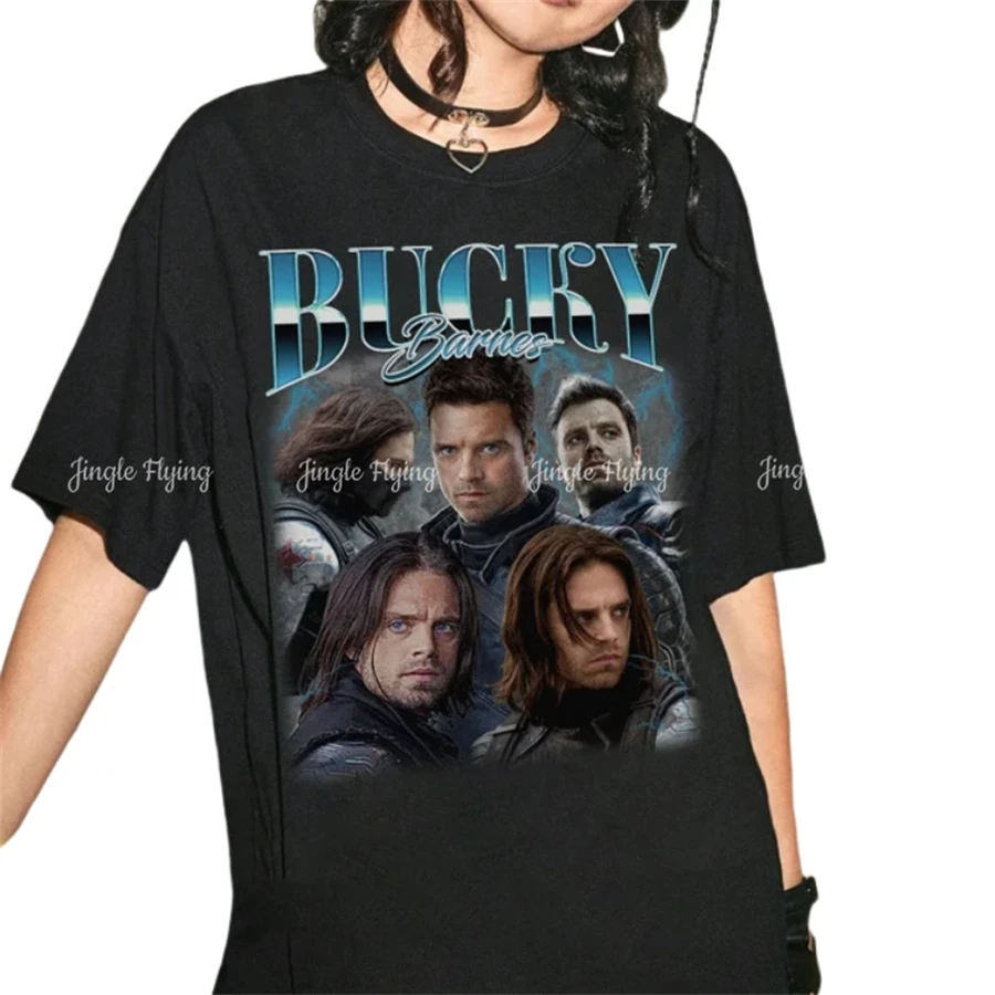 ​Bucky Barnes Tribute Celebrity Shirt Retro 90s  Bootleg Tee Unisex Cotton Tshirt