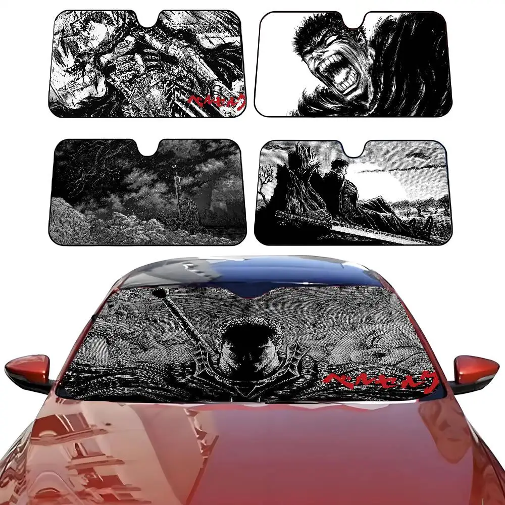 

Прохладный черный B-Berserk забавный автомобильный солнцезащитный козырек, зонтик, солнцезащитный козырек на лобовое стекло автомобиля, защита от ультрафиолета и внутренний охладитель