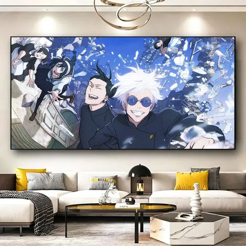 Jujutsu Kaisen Anime 5D Full Round Drill Diamond Painting Crystal Mosaic Embroidery Art Home Wall Decor DIY Craft