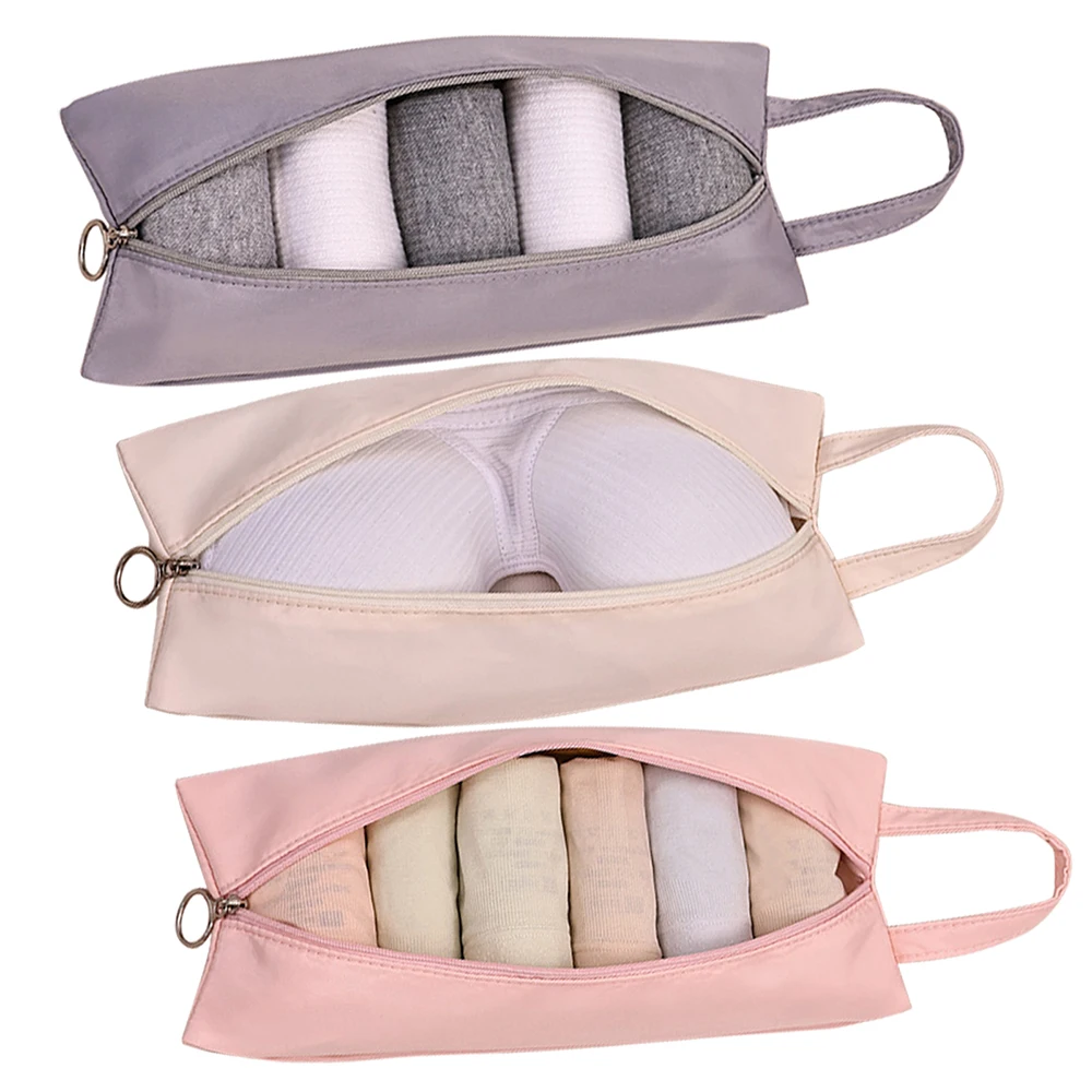 Cubi da viaggio da 3 pezzi per biancheria intima, reggiseno, calzini, organizer per bagagli, borse di compressione portatili per accessori per valigie