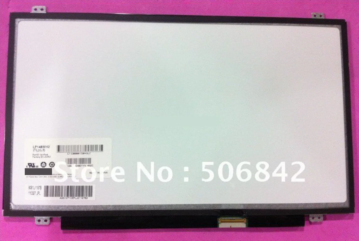 

14.0" Slim Laptop Screen LP140WH2 TLL3 LCD Display Panel 1366x768 40PINS LP140WH2 TL L3