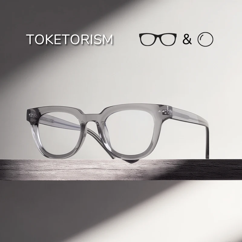 

Toketorism Vintage Women's Reading Glasses Anti Blue Men's Computer Eyeglasses Prescription Eyewear For Myopia And Hyperopia
