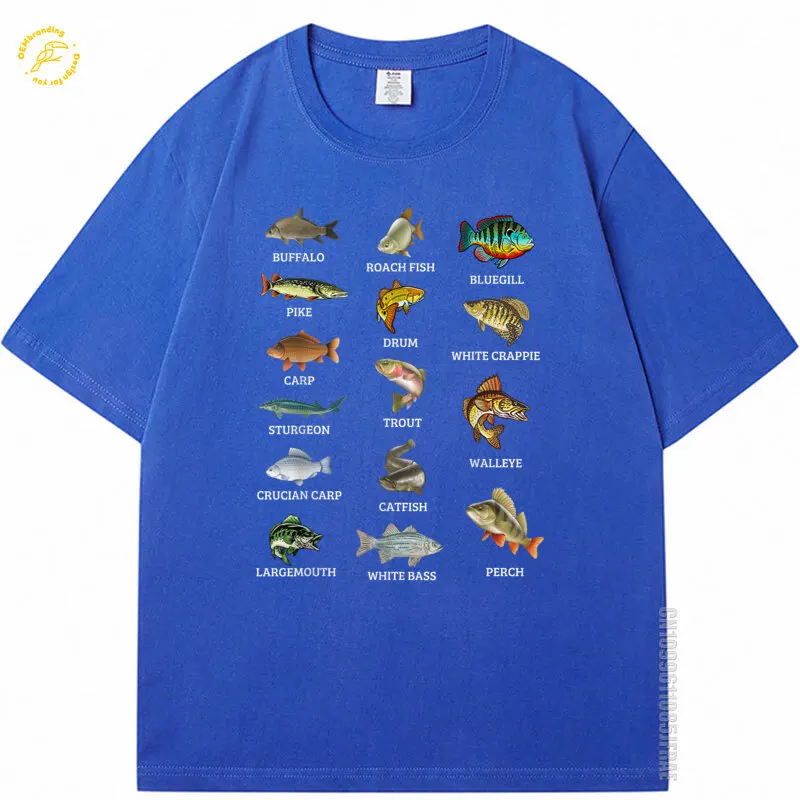 

Мужские футболки «Типы пресноводных рыб», «Рыба», «Рыбак рыбаков», футболка большого размера 한국인 후기 많은 옷 남자, забавная футболка