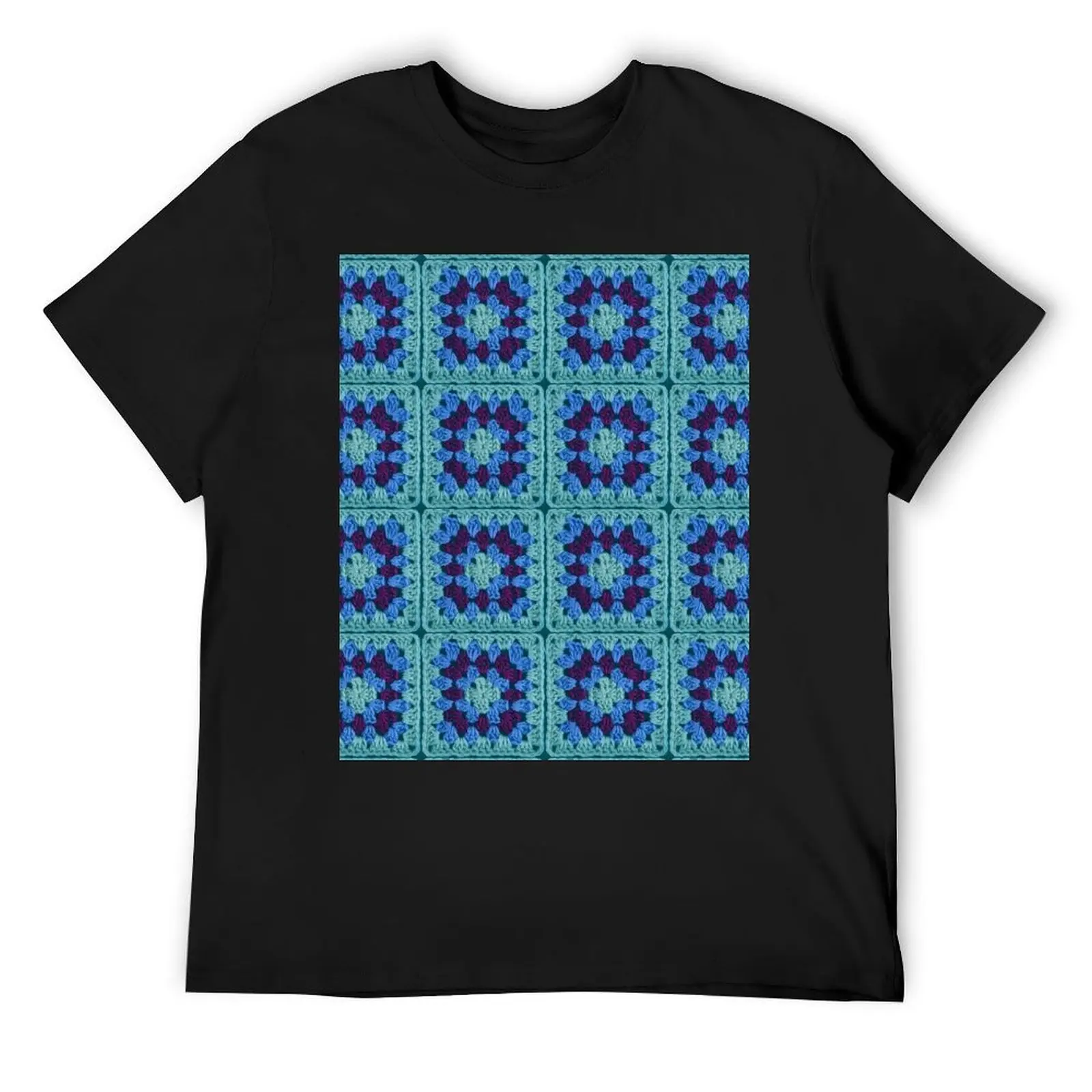 Granny Squares Galore 3 T-Shirt basketball graphic tees plain T-shirts for men cotton