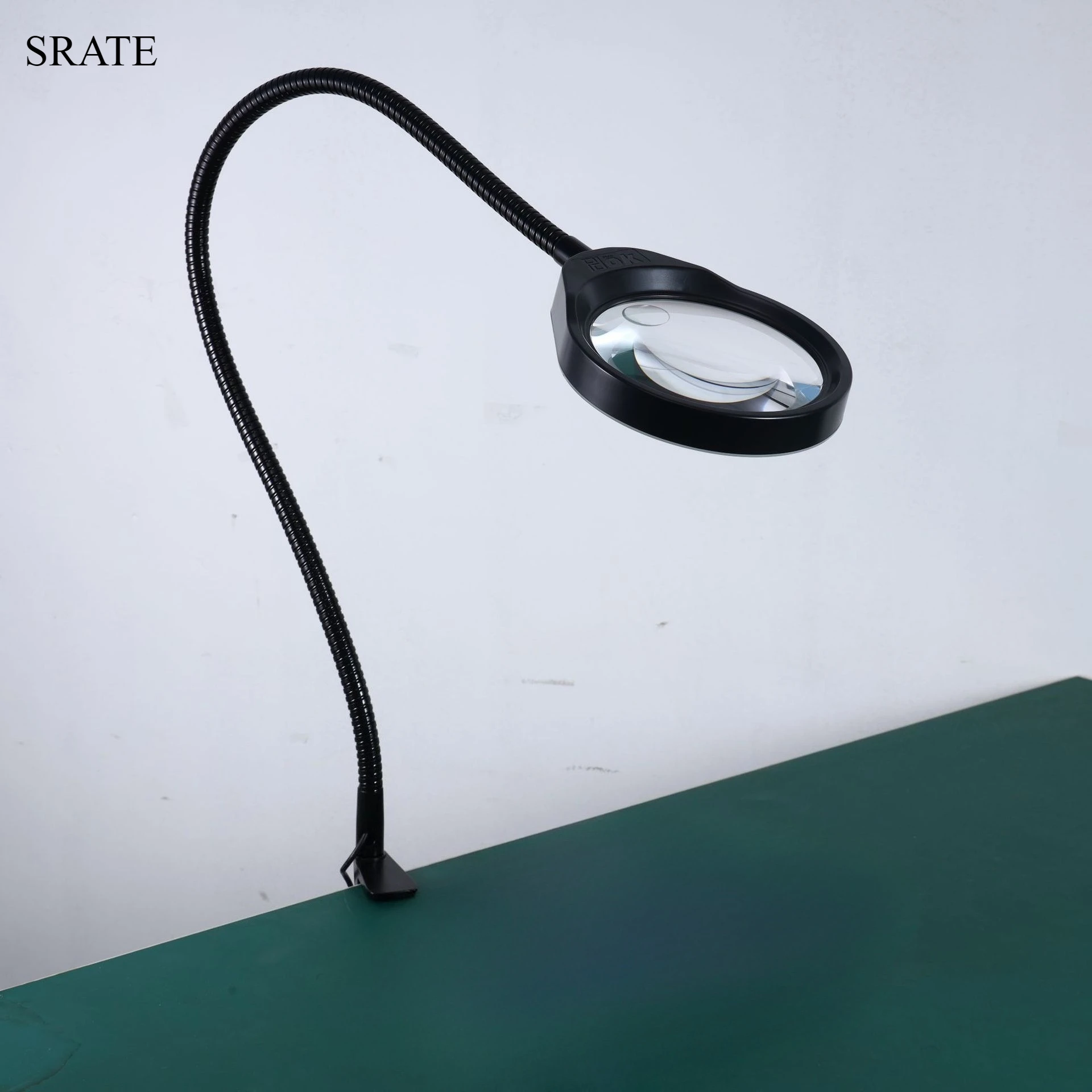 

100-240V Adapter HD 8X 125mm Helping Hand Soldering Magnifying Glasses with LED Lights Solder Clamp Loupe Phone Screen Magnifier