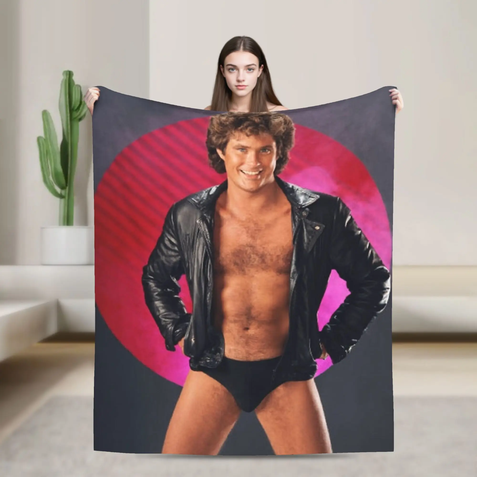 David Hasselhoff Cobertor Super Macio Gráfico Pelúcia Cobertor Para Quarto Camping Colcha de Franela Capa de Cama