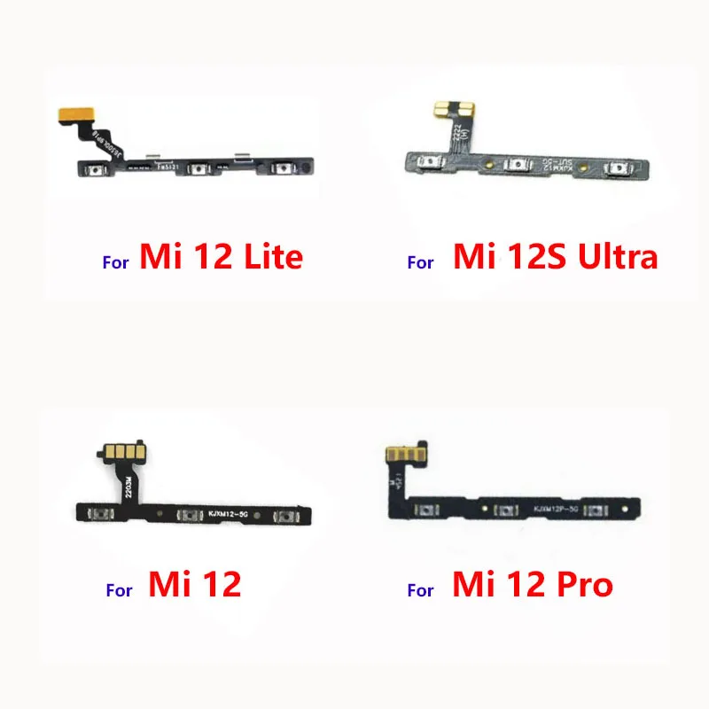 Power Volume Flex Cable For Xiaomi Mi 12 Lite Ultra Pro 5G Mi12 12Pro Power ON OFF Switch Volume Side Buttons Key Ribbon