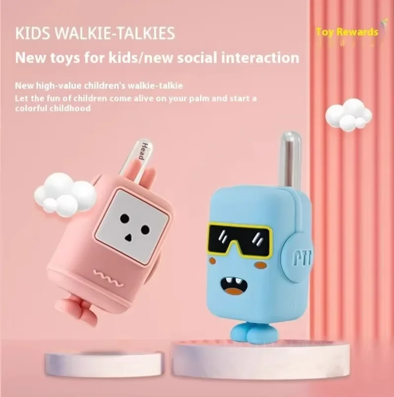 New Plaything Kids Walkie Talkie 2Pcs Mini Handheld Transceiver Phone Radio Interphone Children Birthday Toys Gift Boy Gir