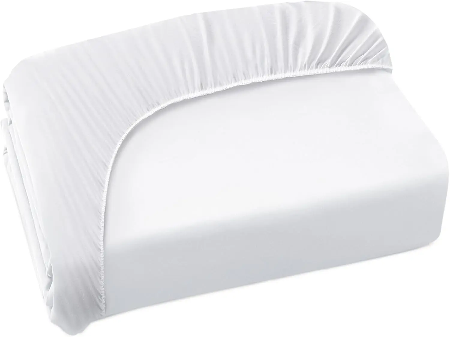 

Двухслойная простыня для детей, эластичная, дышащая, подходит для матрасов высотой до 12 дюймов, белая