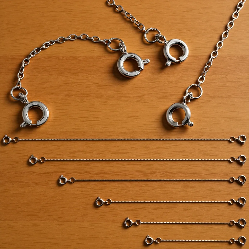 6Pcs Silver Necklace Extenders Copper Reliable Jewelry Extenders for DIY Jewelry Making Chain Extender for Necklace Bracelet