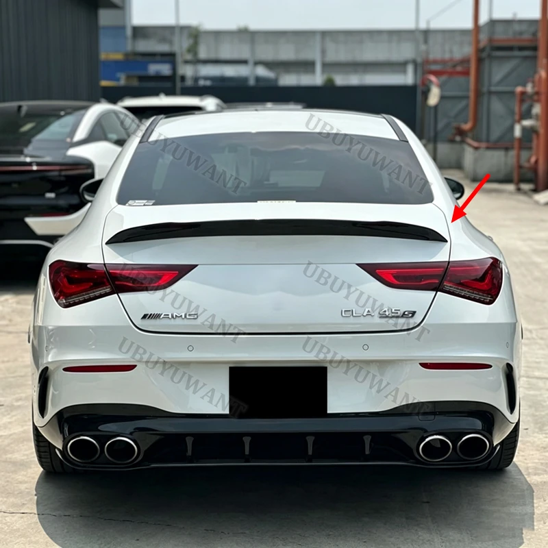 For Benz CLA Class W118 2019-2020 CLA250 CLA200 CLA220 Wholesale ABS Rear Trunk Lid Car Spoiler Ducktail Lip Wings