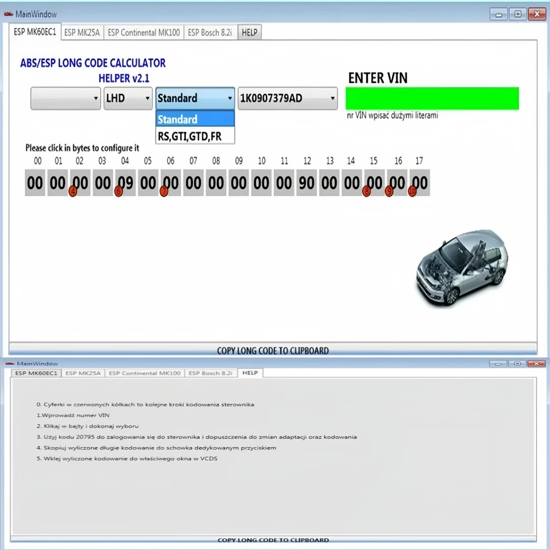 2025 جديد لبرنامج VW ABS ESP Helper MK60EC1 حاسبة الرمز الطويل القدرات التشخيصية المتقدمة #5