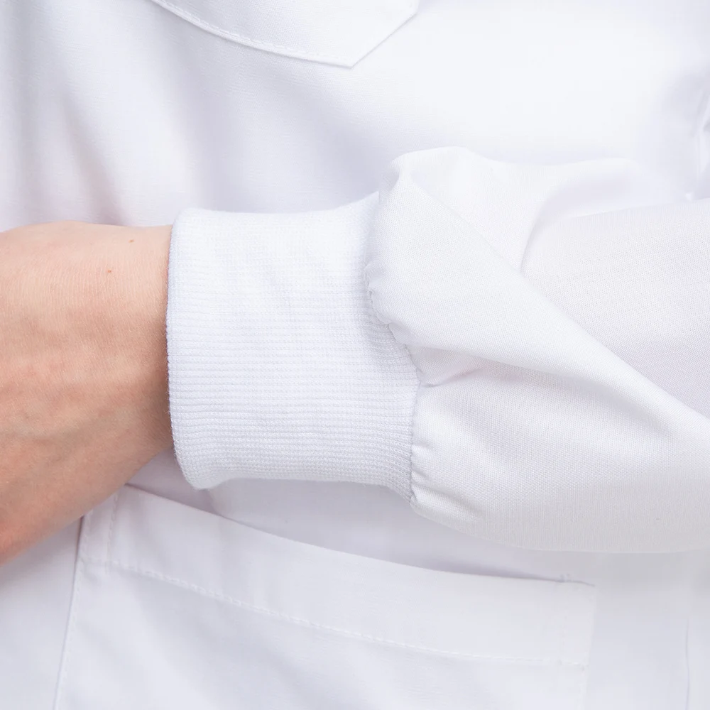 Uniformes d'hôpital blancs pour femmes et hommes, vêtements de travail pour médecins et infirmières, accessoires de clinique dentaire, vêtements de salon de beauté