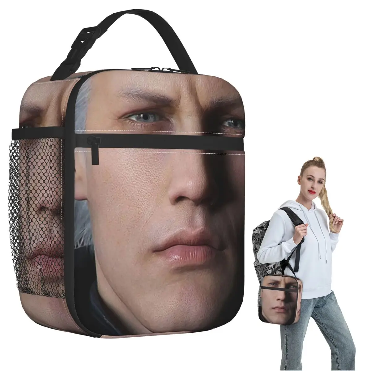 Devil May Cry 5 - Vergil Poster Insulated Lunch Bag for Women Children Portable Food Boxes Thermal Lunch Box Tote