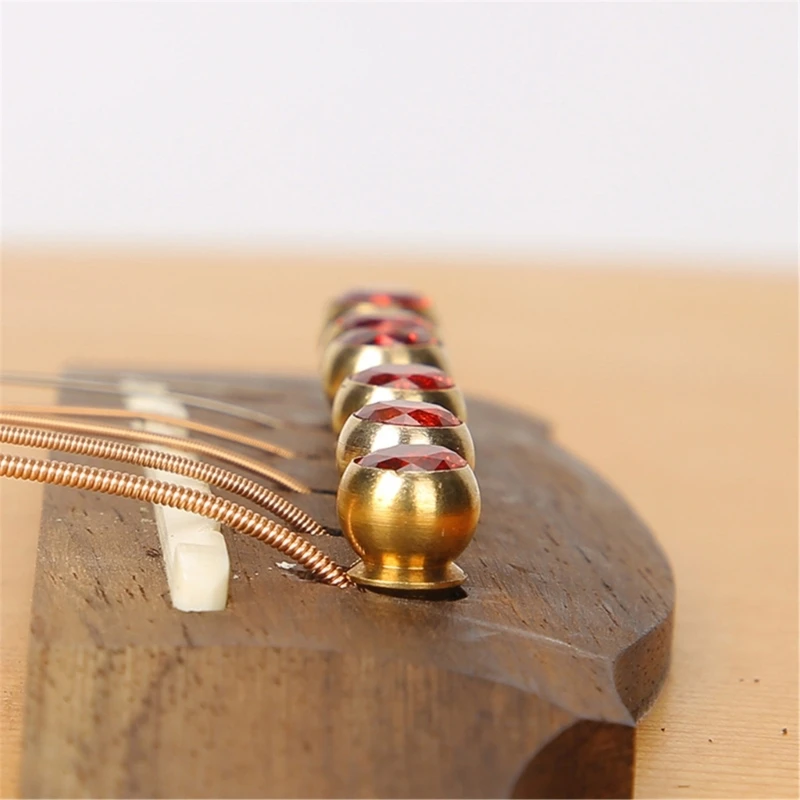 2025 ใหม่ 6 Pack Guitar String Pins เพื่อให้แน่ใจว่า String ถือเนื้อโลหะสำหรับกีตาร์