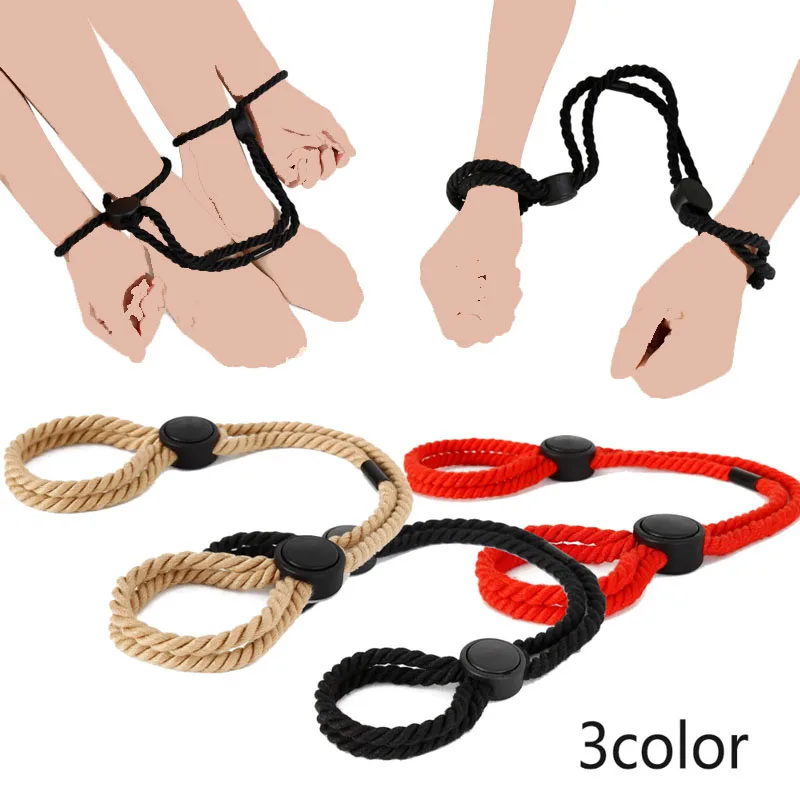 

Self Binding Bondage Rope Handcuffs Ankle Cuffs Adult Roleplay Restraint BDSM Slave Harness Sex Flirting Tool Accessory