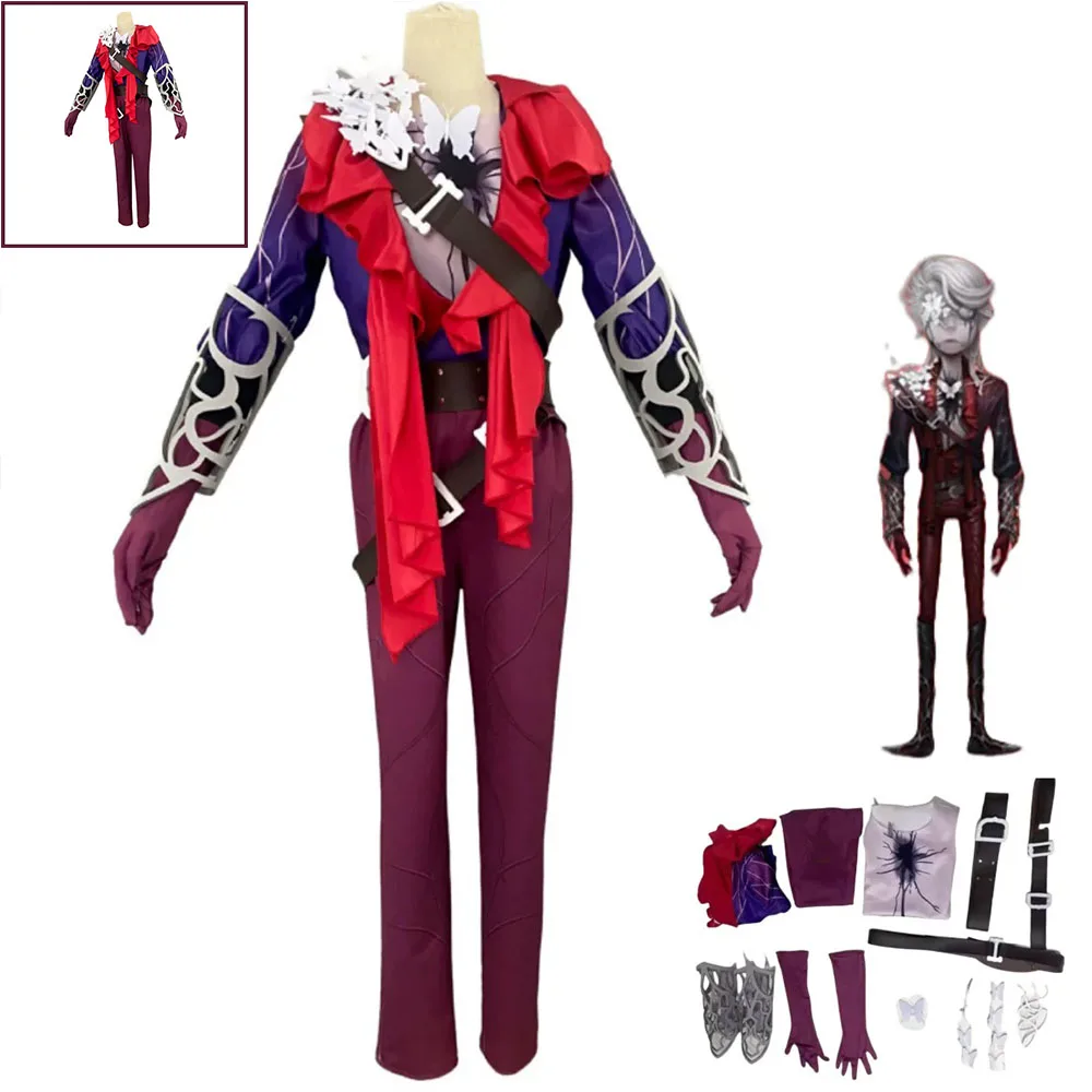 Spiel Identität V Naib Subedar Söldner Cosplay Kostüm Mann in roter Person in Hemd Uniform Frau Mann Halloween Party Anzug