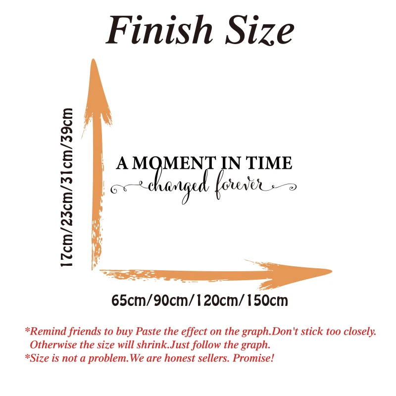 A Moment in Time Changed Forever Photo Picture Wall Sticker Bedroom Living Room Memory Family Love Wall Decal Home Decor