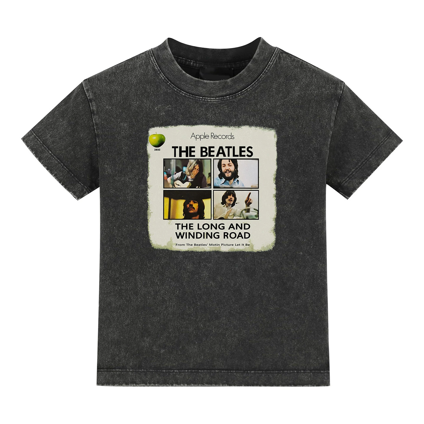 Top The Beatles Rock Album-themed Washed-out Vintage American Men's and Women's Short-sleeved Washed T-shirts