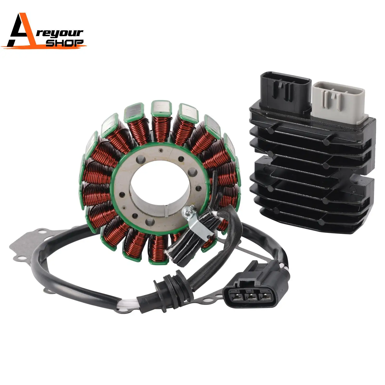 

Areyourshop Stator & Regulator Rectifier with Gasket for Yamaha R1 YZF-R1 2002 2003
