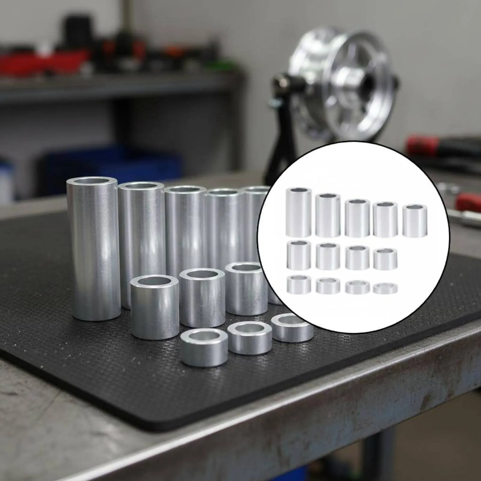 13 Pieces Motorcycle Wheel Spindle Spacer Kit Easy Installation Wheel Spindle Spacer Kit Vehicle Hardware CNC Machined Assorted