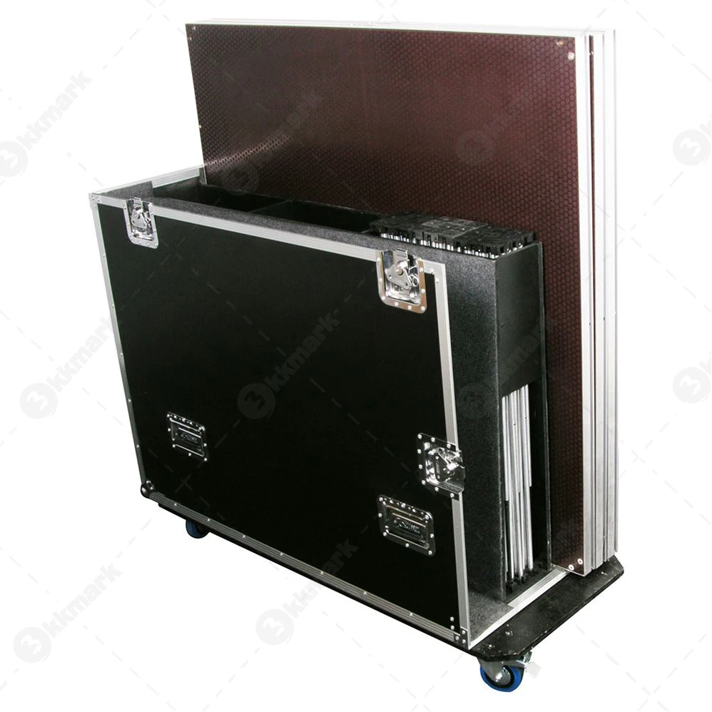 Kkmark 6in1 Outdoor Travel Portable Stage Deck Cases Aluminum Storage Flight case with Folding Bracket Storage Room