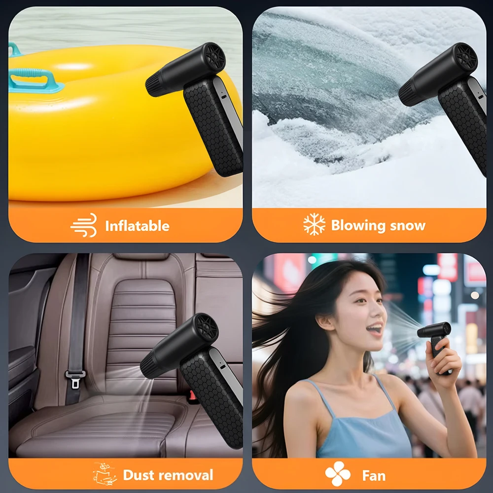 

Violent Fan 800000 RPM Powerful Air Blower Vacuum Dust Cleaner Type-C Charging Strong Winds 55m/s Brushless Turbo Jet Blower