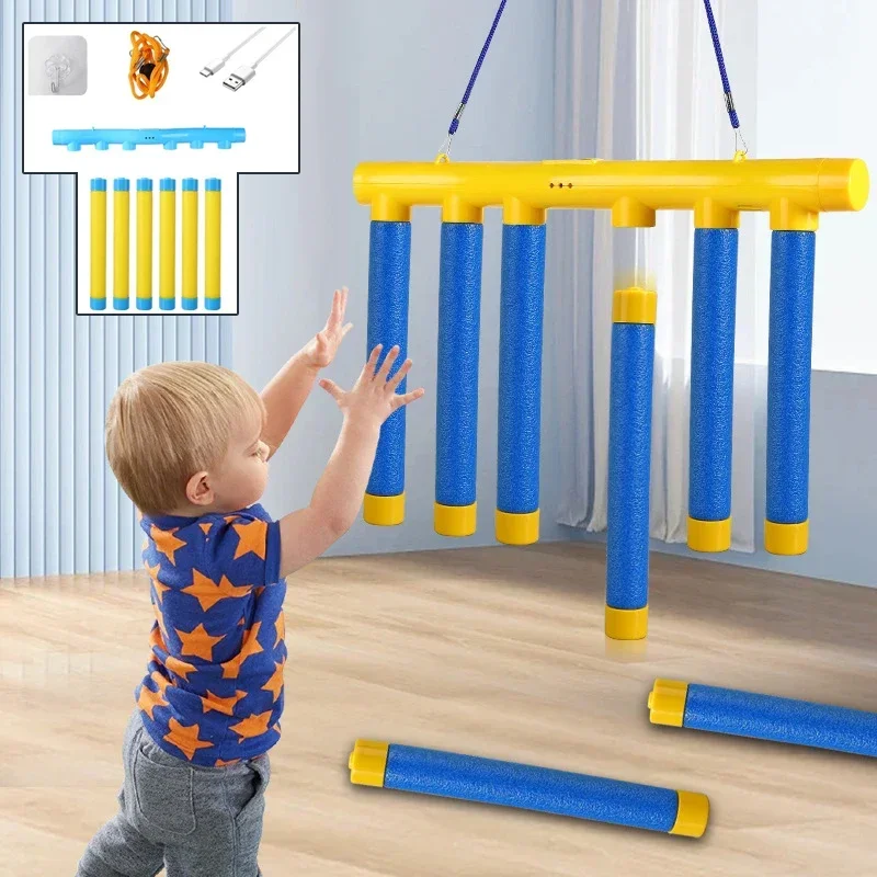 

Interactive Grabbing Machine Kids Hand Eye Coordination Sensory Toy Reaction Training Falling Stick Catch Challenge Sport Game