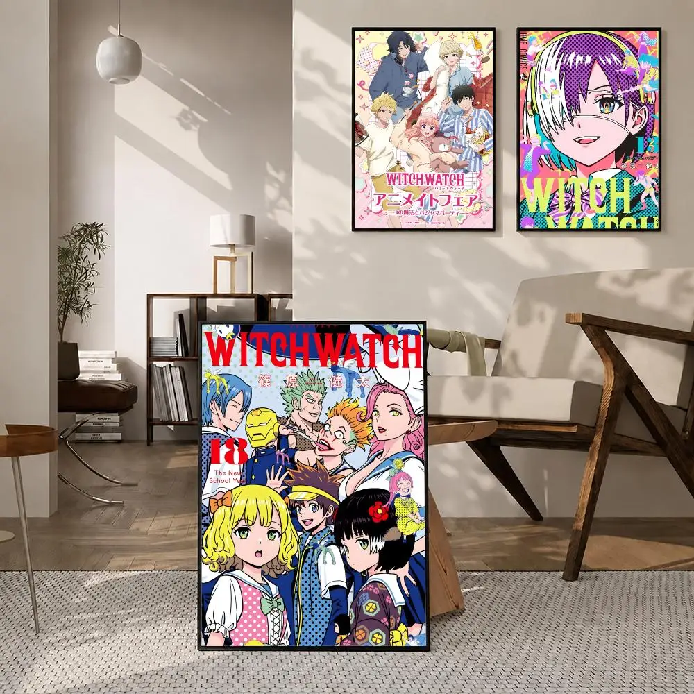 Anime Witch Watch Poster Poster Room Wall Art Decor Waterproof Stickers For Home Bar Bedroom Decoration