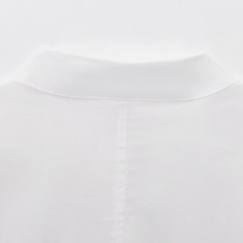HXAO Woman 2025 Oversized Embroidered Shirt Spring Summer White Black Shirts & Blouses Large Size Long Sleeve Shirts Chic Blouse