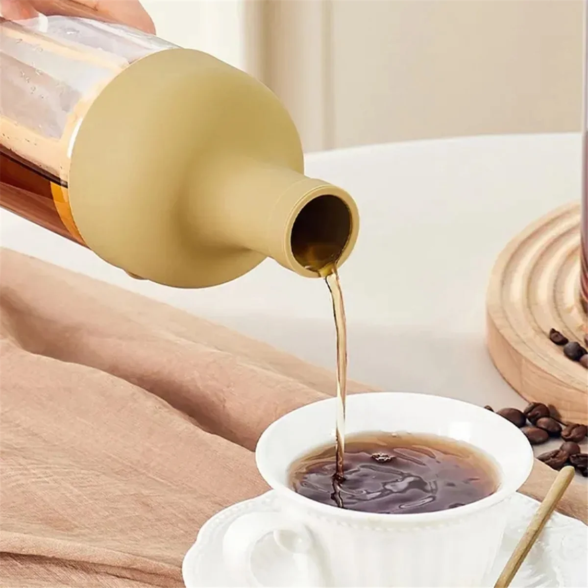 

AT59 1000 мл кофейник для холодного заваривания из боросиликатного стекла, бытовая бутылка для холодного заваривания, фруктовый чайник для домашнего использования C