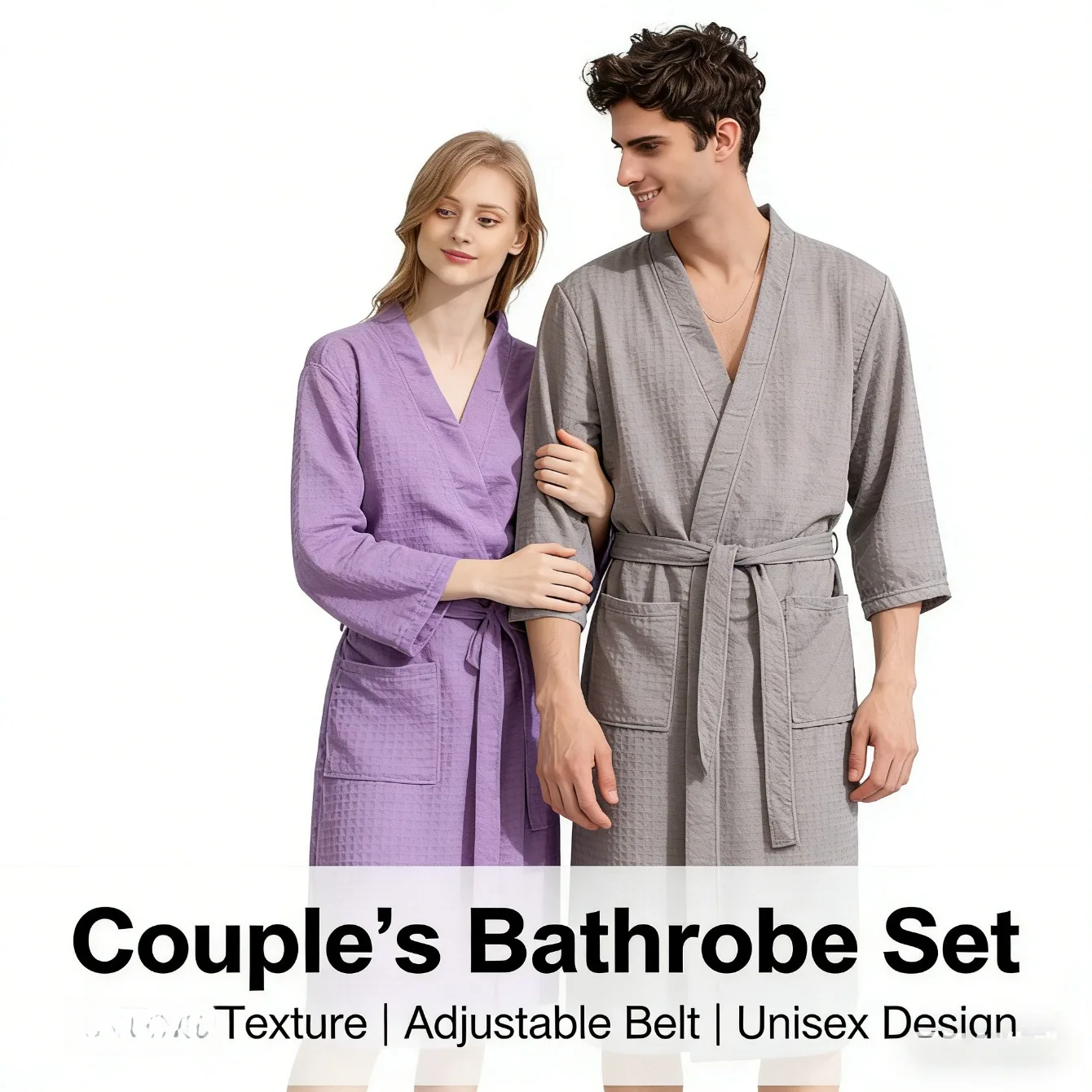 

Couple's Thin Bathrobe Women's Long Design Suitable for Home Perfect for Daily Relaxation